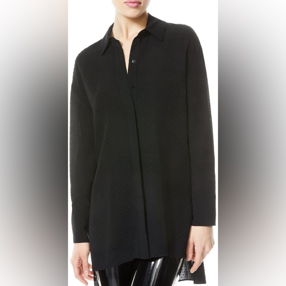 Alice + Olivia Dimitra oversized blouse silk-lined top